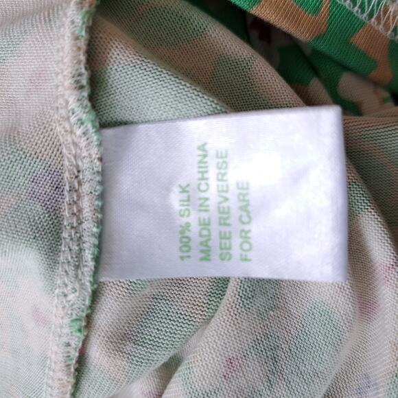 Lilly Pulitzer Silk Jersey Green Floral Midi Dress - Picture 5 of 8